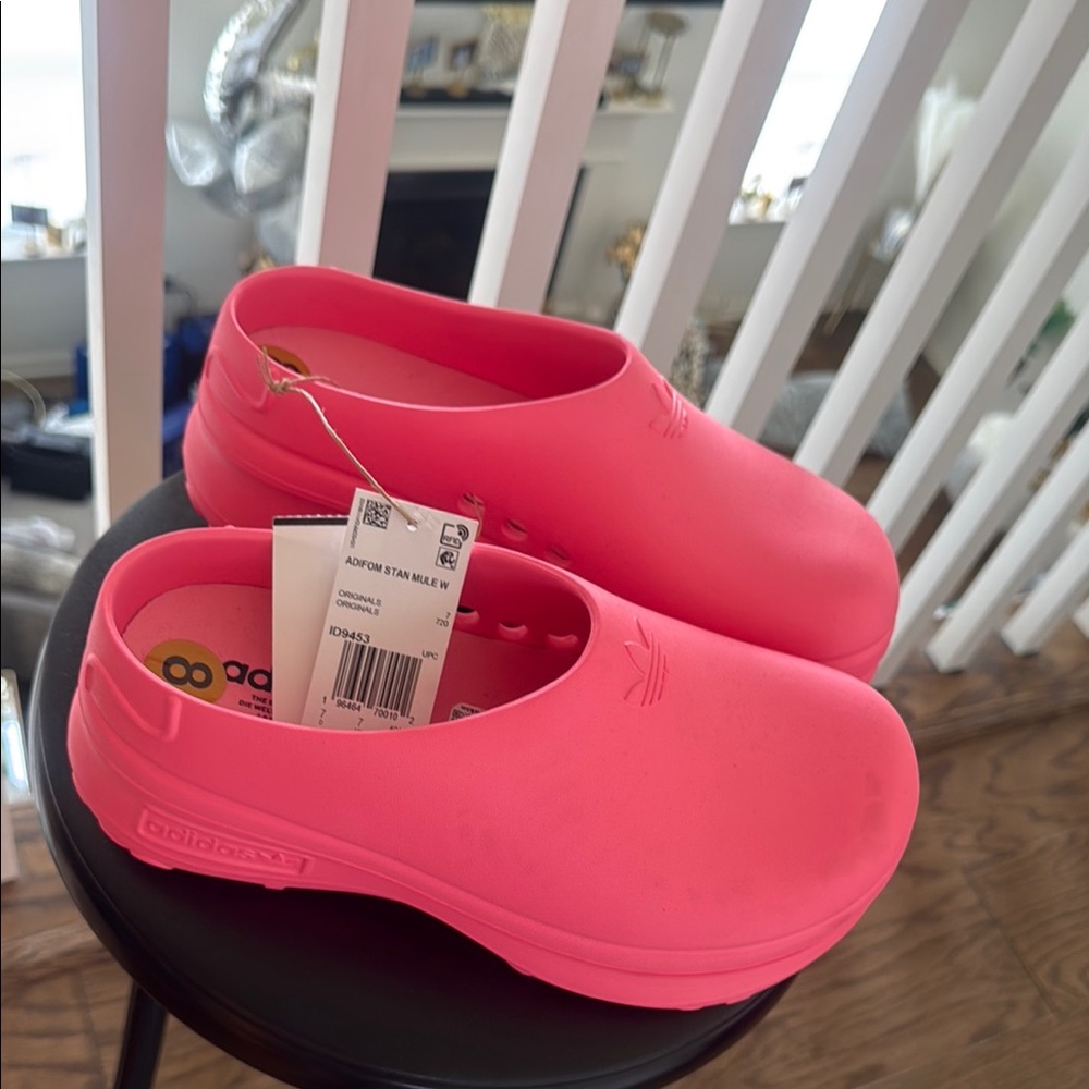 adidas Pink Platform Clogs